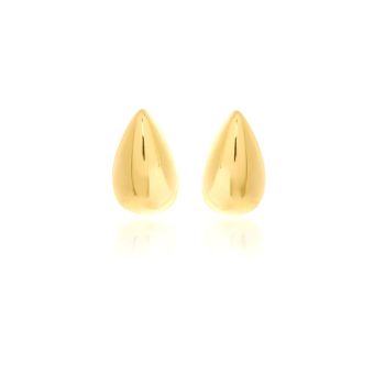 BRINCO ELOÁ GOTA LISA BANHADO A OURO 18K