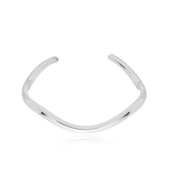 BRACELETE ALANA ONDA DE TUBO BANHADO A PRATA