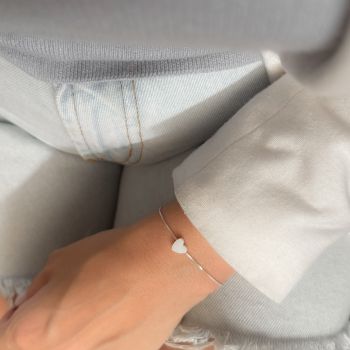 Pulseira Regular - Coração Madrepérola