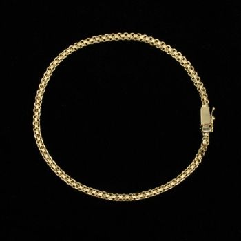 Pulseira Cadeado Duplo 3mm com Fecho Gaveta Dupla