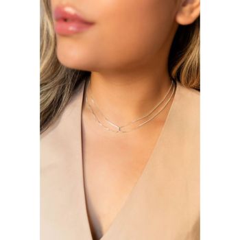 Chocker dupla veneziana - Semijoia prata