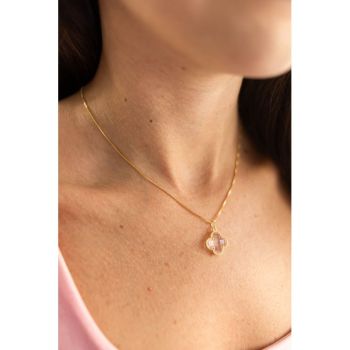 Colar de trevo cristal