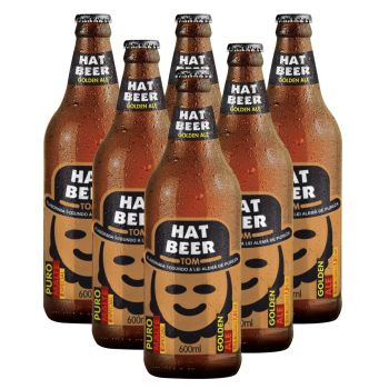 Cerveja Hat Beer Golden Ale 600ml - Cx c/ 6 unidades