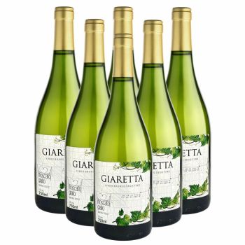 Vinho Branco Seco Fino Moscato Giallo 750ml Giaretta - Cx c/ 6 unidades