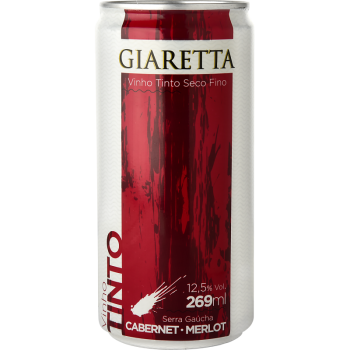 Vinho em Lata Tinto Seco Fino Cabernet/Merlot Giaretta 269ml
