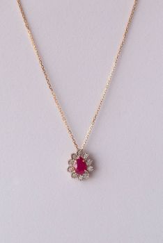 Colar Gota Rubi