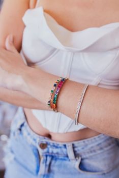 Bracelete Formas Color Dourado