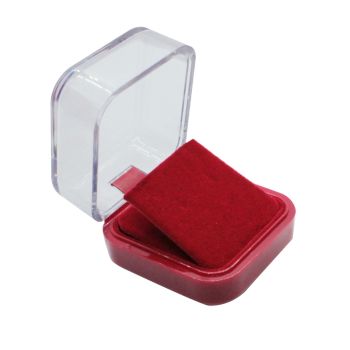 Embalagem acrílica vermelha para brincos ou conjuntos