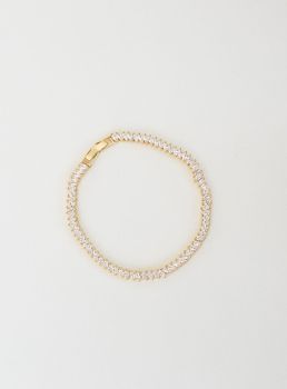 PULSEIRA RIVIERA ZADIR INCOLOR BANHO OURO