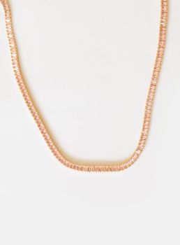 CHOKER BELLA RIVIERA ROSA BANHO OURO