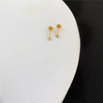 BRINCO PONTO DE LUZ PP - PROTEÇÃO INFANTIL / 2º FURO - BANHO DE OURO 18K