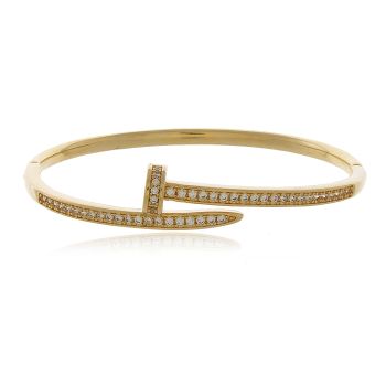 Bracelete Be New Everyday Cartier Cravejado Banho Ouro 18k