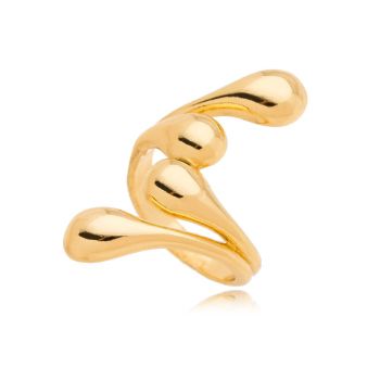 Anel Be New Everyday Drip Banho Ouro 18k