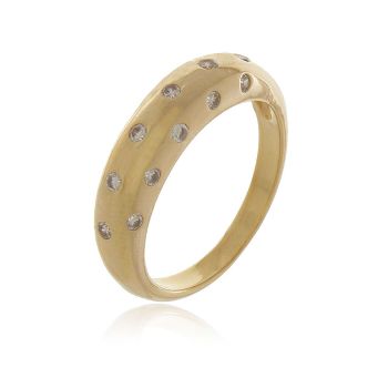 Anel Be New Everyday Night Sky Banho Ouro 18k