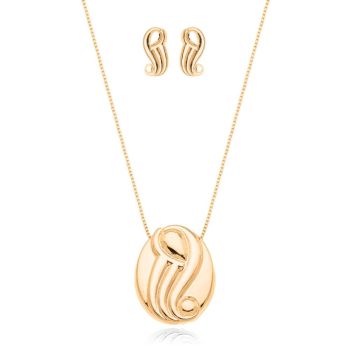 Conjunto Mar De Encanto Sea 1 Banho Ouro 18k