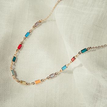Colar Brisa de Cores folheado a ouro 18k