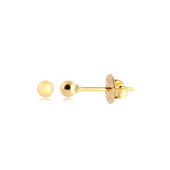 BRINCO BOLA 3MM FOLHEADO A OURO