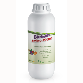 BioGain Amino Micros - Fertilizante à base de aminoácidos aditivado com micronutrientes quelatizados