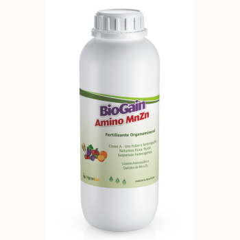 BioGain Amino Mn Zn - Fertilizante à base de aminoácidos aditivado com quelatos de Mn e Zn