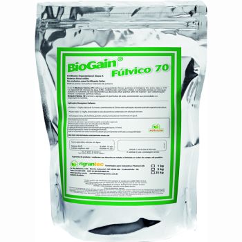 BioGain Fúlvico 70 - Fertilizante condicionador de solo à base de ácido fúlvico extraído da Leonardita