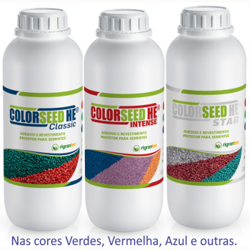ColorSeed HE - Polímero com pigmentos orgânicos para Tratamento Industrial de Sementes (TIS) em diversas cores