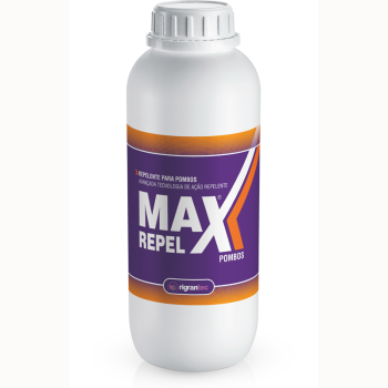 Max Repel Pombos - Repelente ecológico de pombos, biodegradável e atóxico, indicado para galpão, praça, aeroporto entre outras