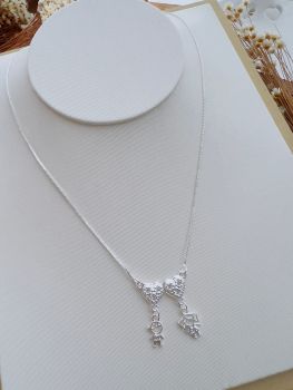 Colar Folheado a Prata Micro Zircônia Casal 8462