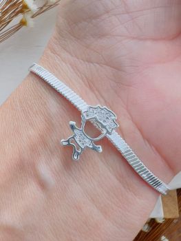 Pulseira Folheada a Prata Micro Zircônia Menino 8440