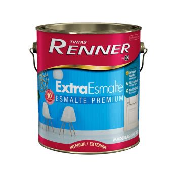 Tinta Esmalte Extra Acetinado Renner Branco - 3,6Lt