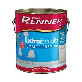 Tinta Esmalte Extra Acetinado Renner Preto - 3,6Lt