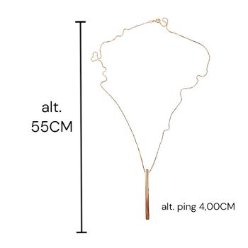 Colar Palito Na Corrente 55cms