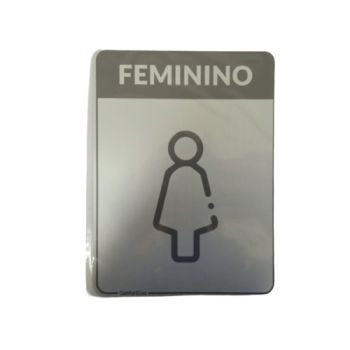 PLACA ADESIVA CINZA FEMININO COMFORT DOOR(PA07010016)