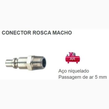 CONECTOR ROSCA MACHO 1/4 ENGATE RAPIDO RF (0202030050)