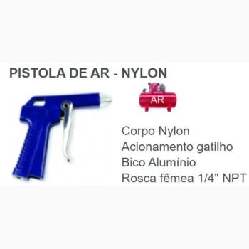 PISTOLA DE AR NYLON ROSCA FEMEA 1/4 NPT RF (0240010020)